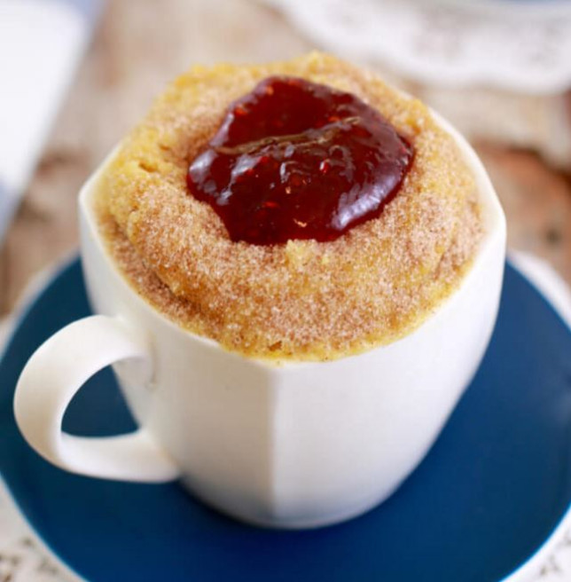 Jam Doughnut in a Mug